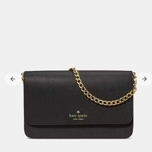 Kate Spade Black Crossbody with Gold Chain